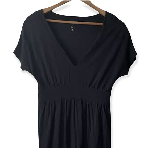 Y2K Gap Black Dolman Short Sleeve Dress Women’s S CASUAL DARK ACADEMIA GRUNGE - Picture 2 of 7